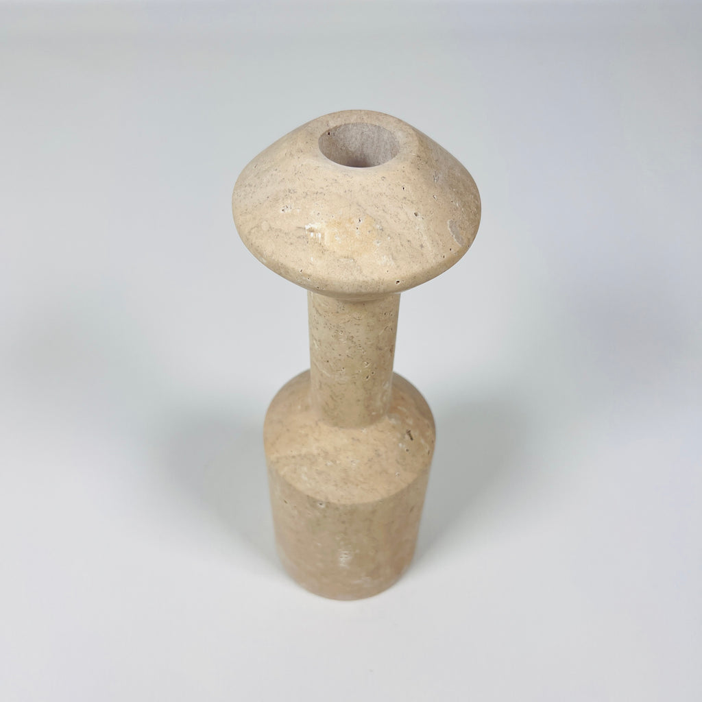 Travertine Palatine Pillar Candle Stand