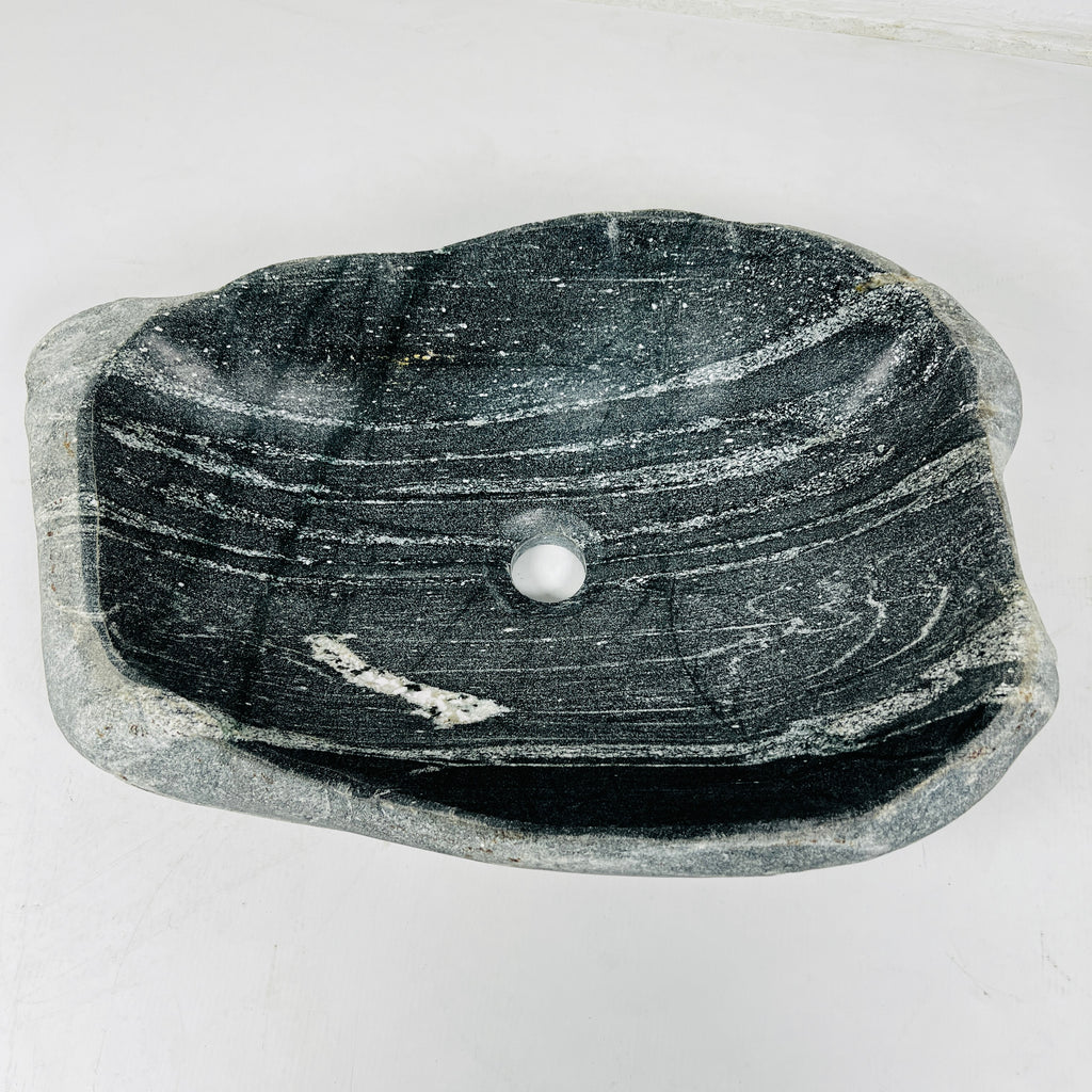 Light Brushed River Stone Sink