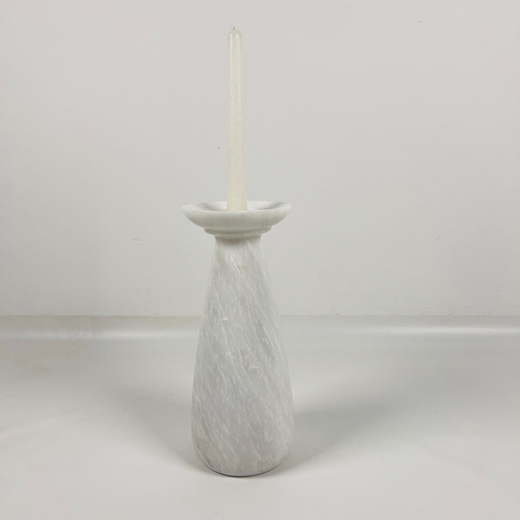 Light Grey Marble Candle Stand