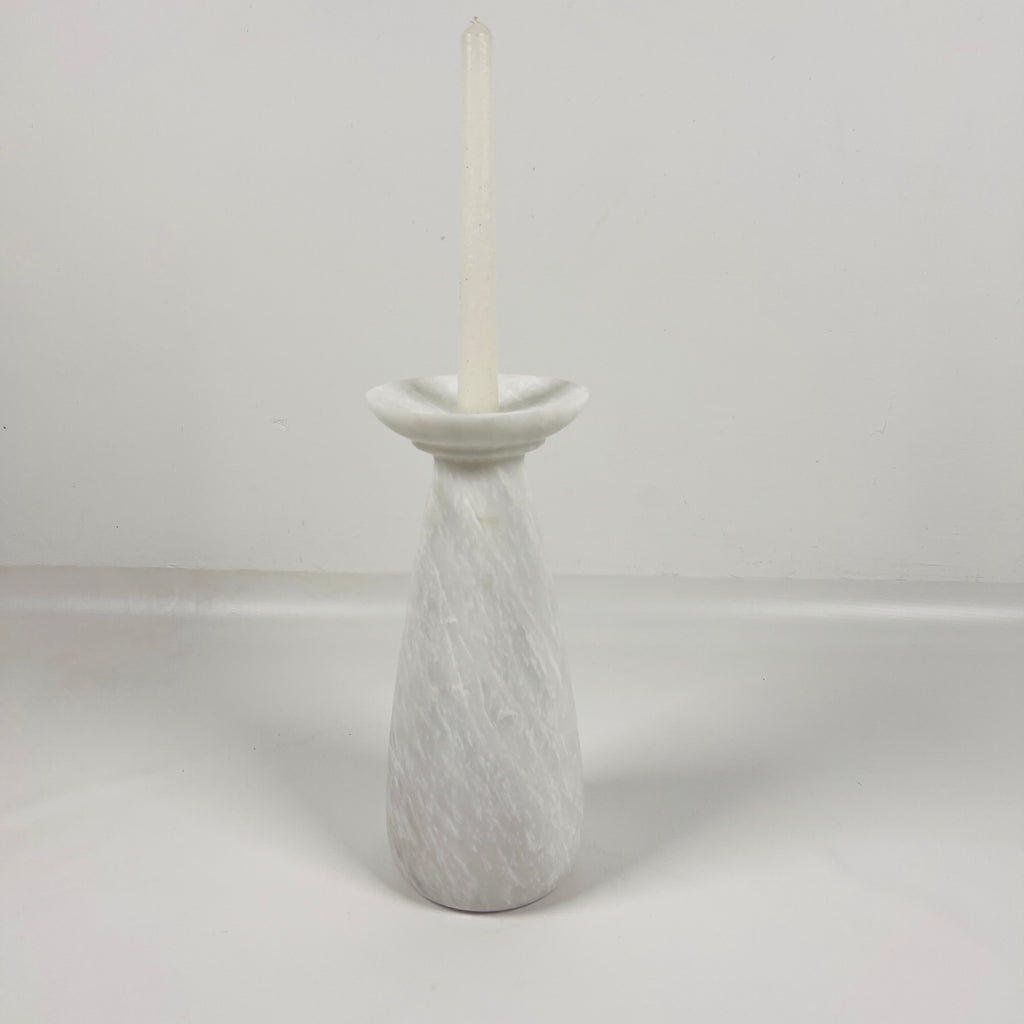 Light Grey Marble Candle Stand