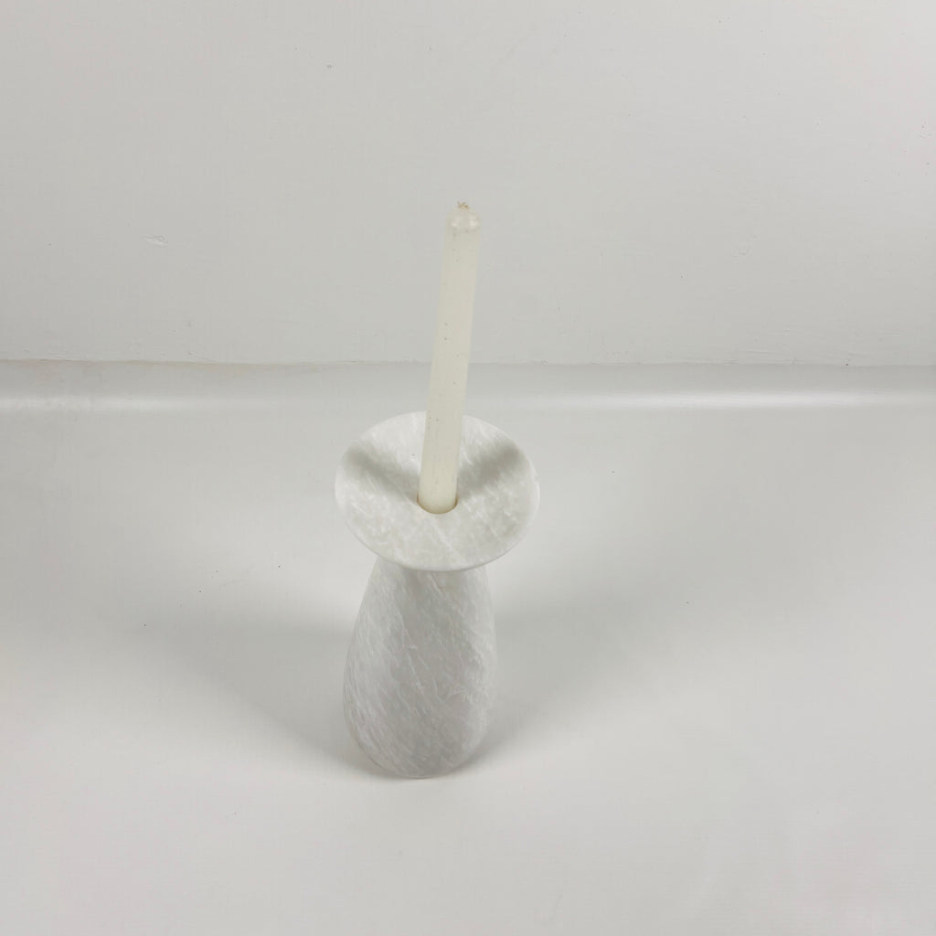 Light Grey Marble Candle Stand