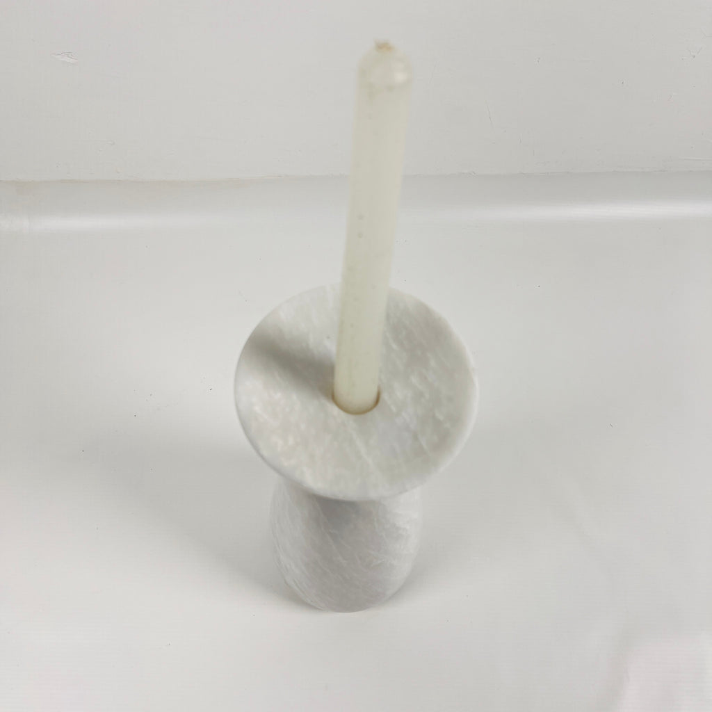 Light Grey Marble Candle Stand