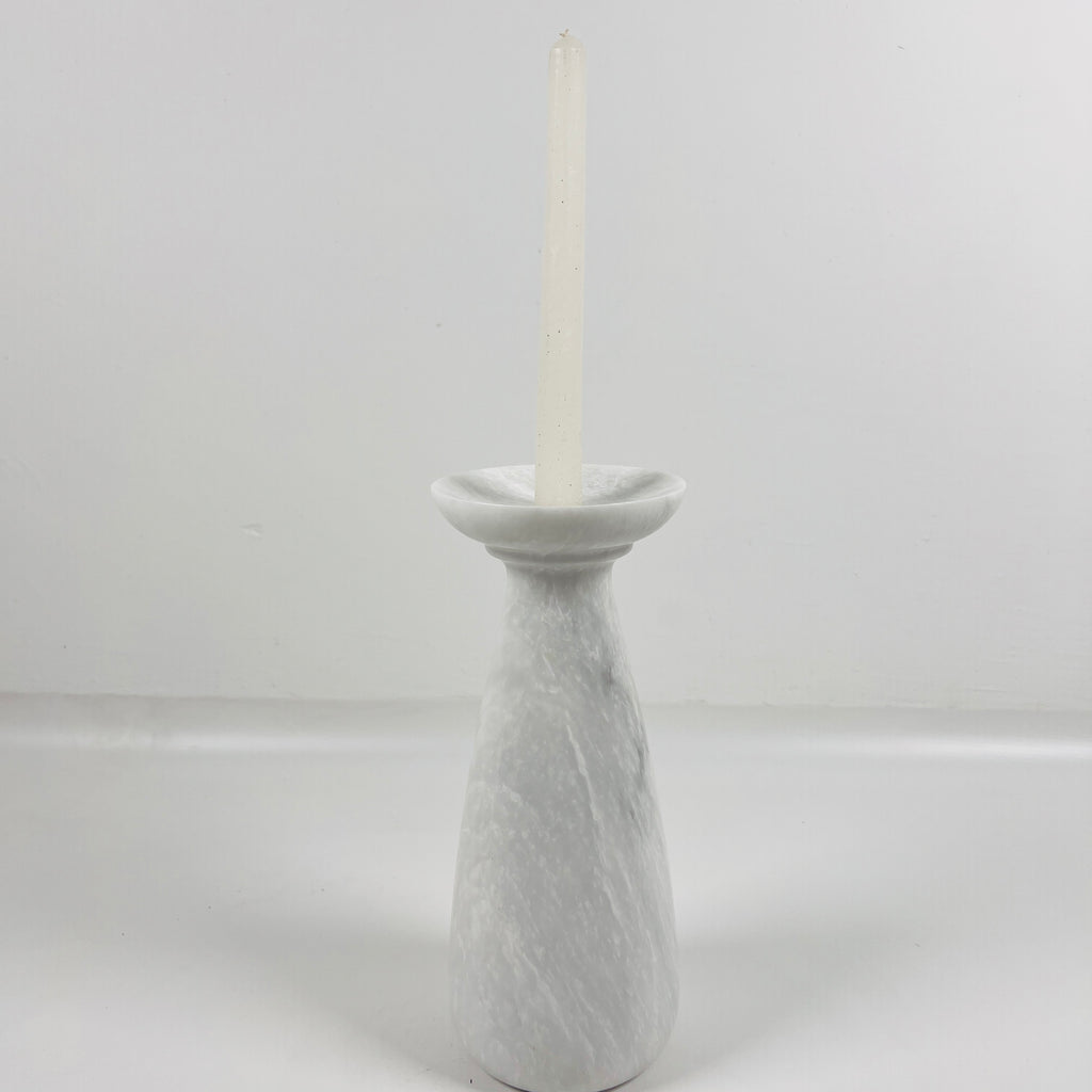 Light Grey Marble Candle Stand