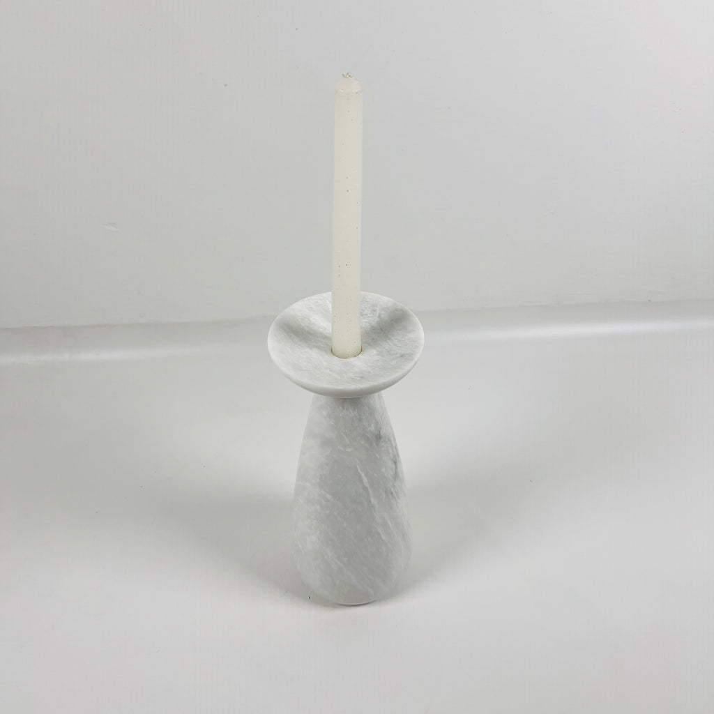 Light Grey Marble Candle Stand