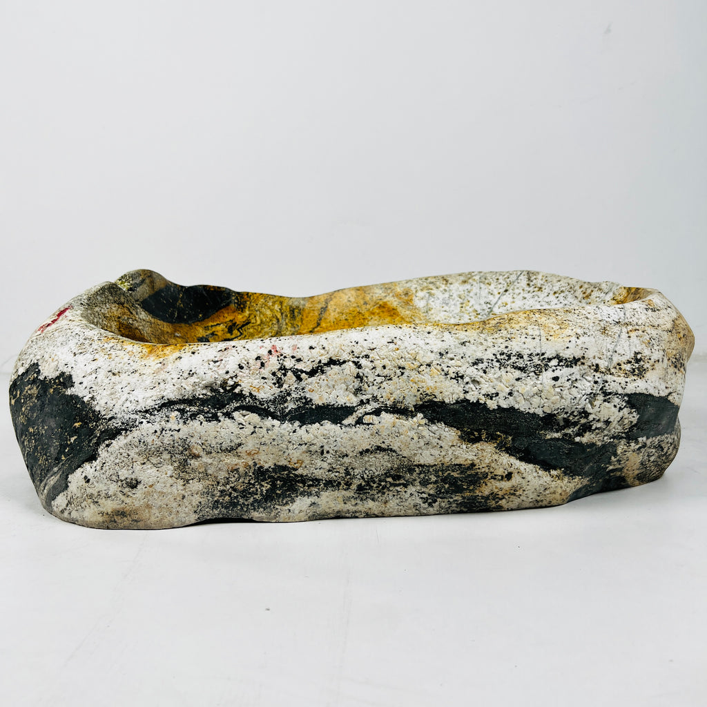 Canary Splotched River Stone Sink