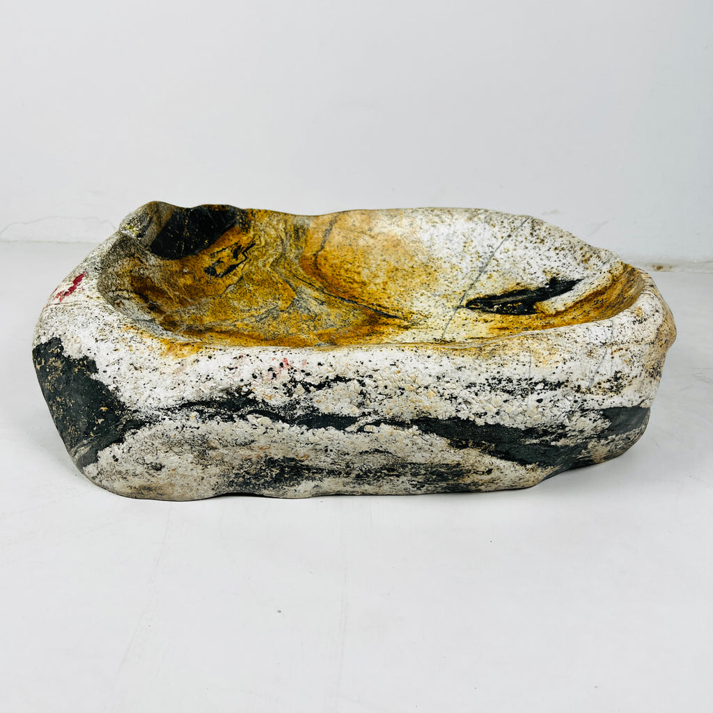 Canary Splotched River Stone Sink