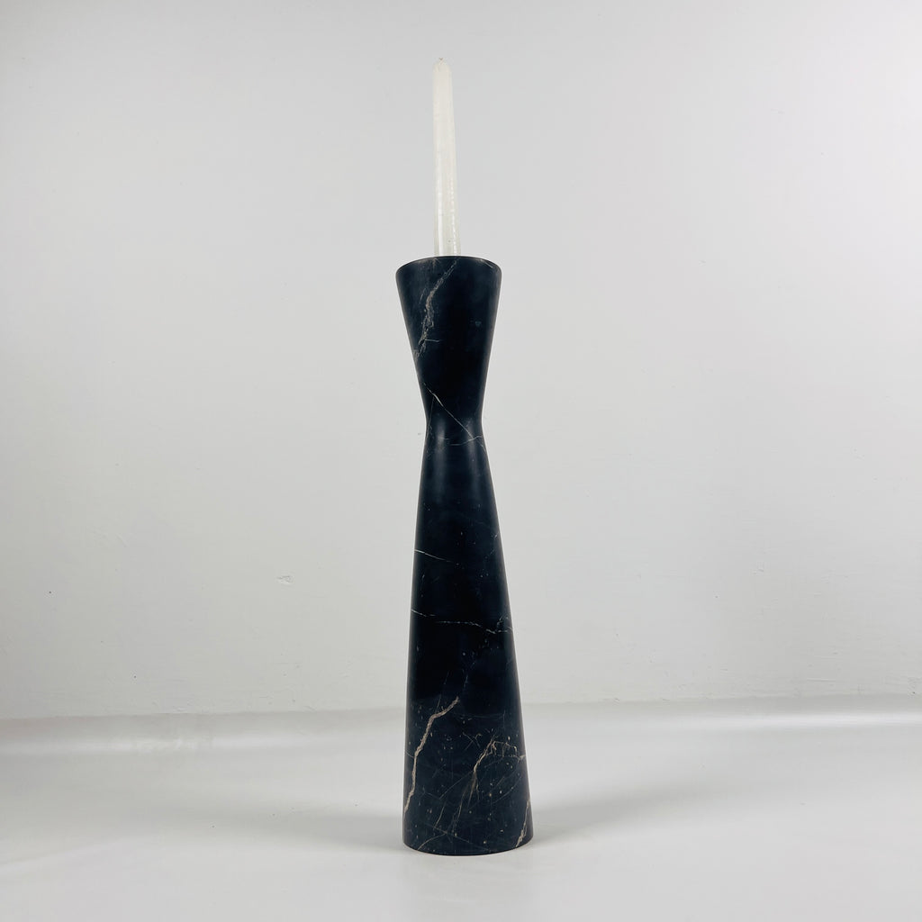 Black Marble Candle Stand (Medium)