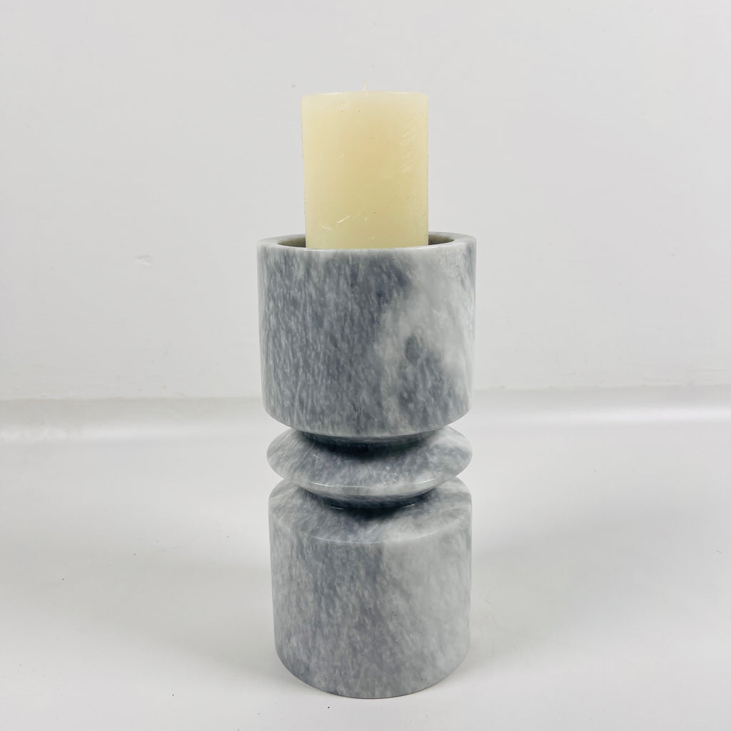 Dark Grey Marble Candle Stand