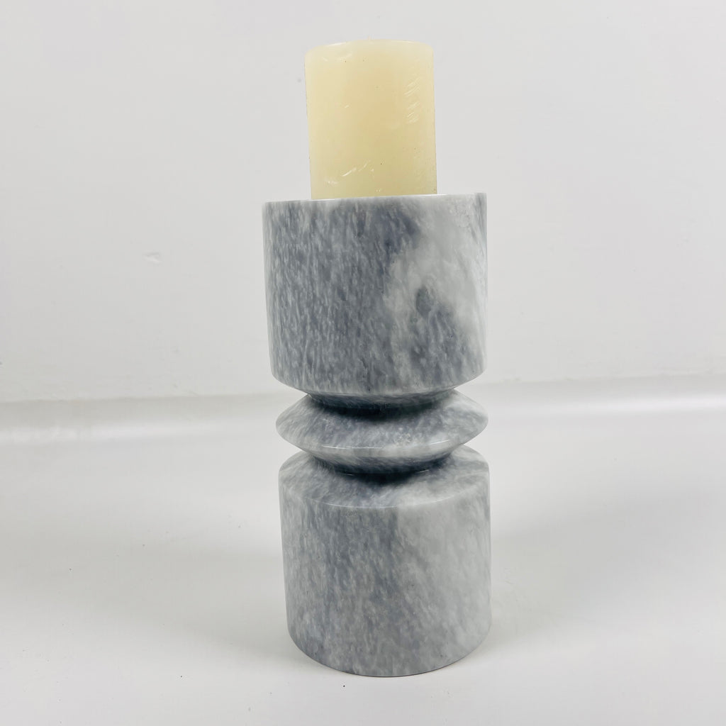 Dark Grey Marble Candle Stand