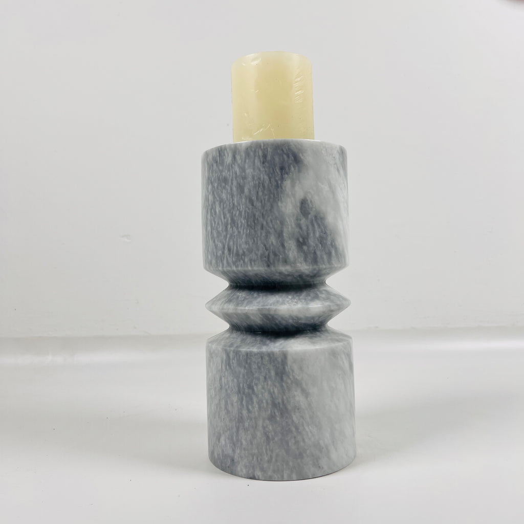 Dark Grey Marble Candle Stand