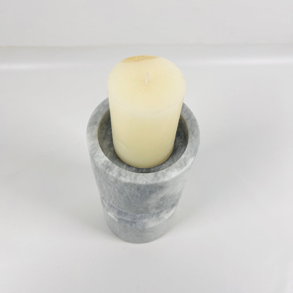 Dark Grey Marble Candle Stand