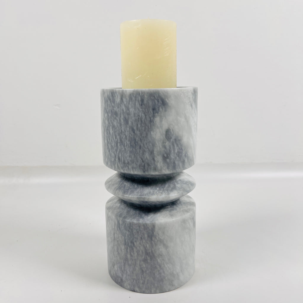 Dark Grey Marble Candle Stand