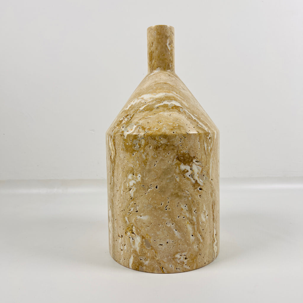 Bottle Travertine Candle Stand