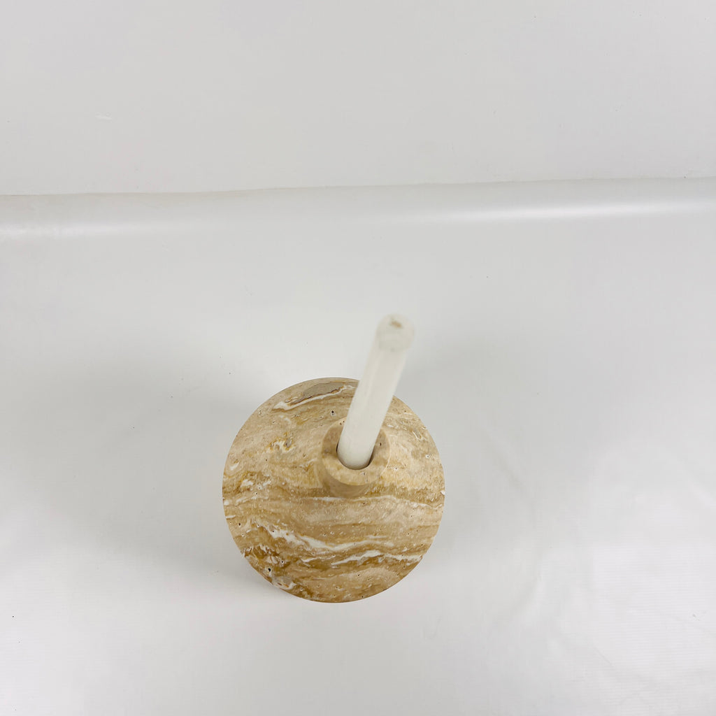 Bottle Travertine Candle Stand