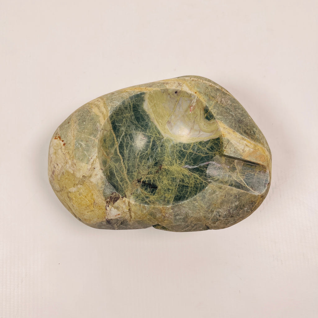 River Stone Green Webbed Ash Tray