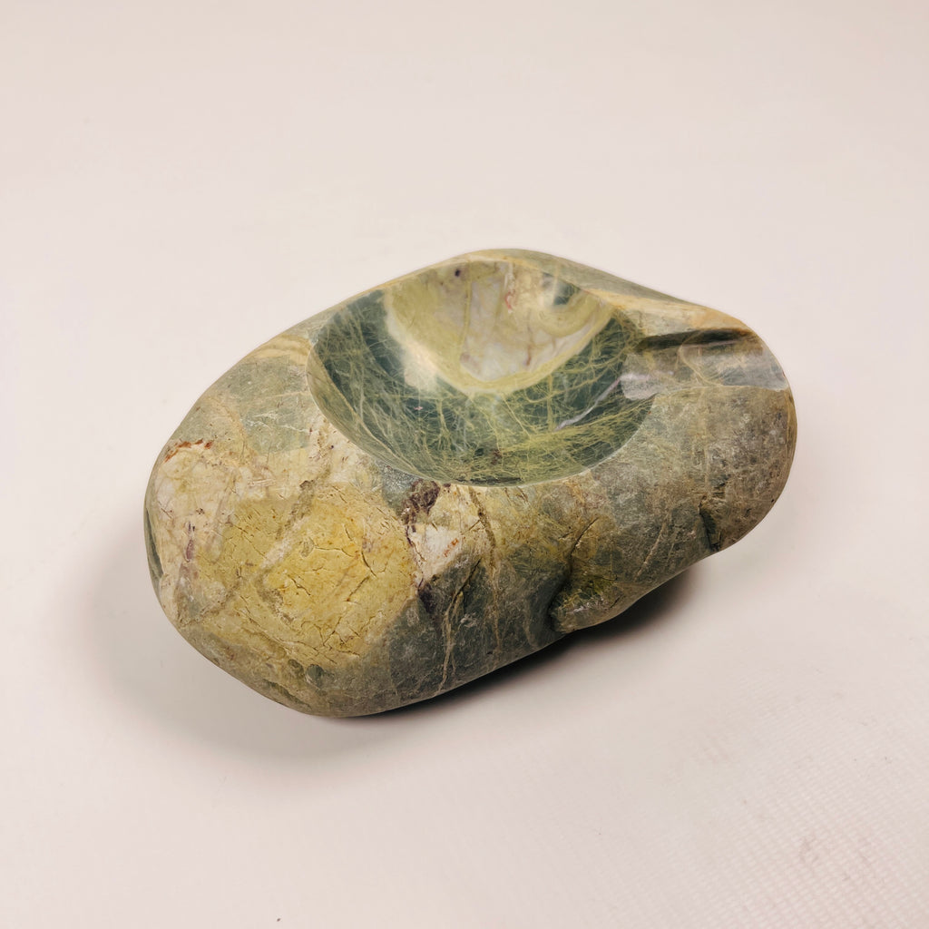 River Stone Green Webbed Ash Tray