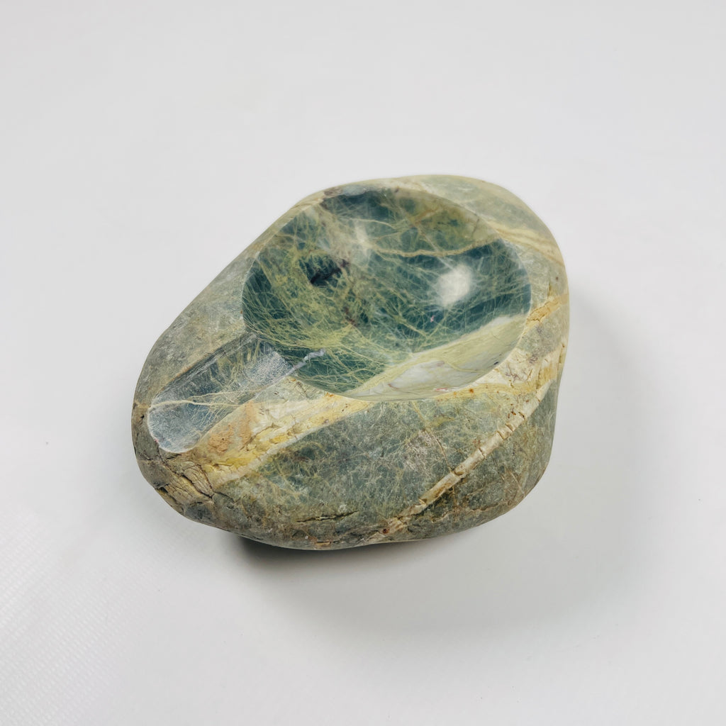 River Stone Green Webbed Ash Tray