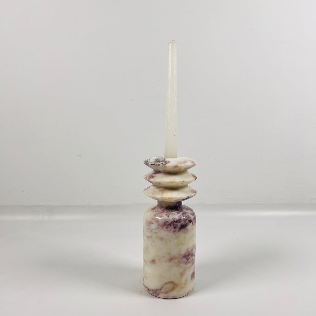 Multi-Colored Ringed Neck Candle Stand