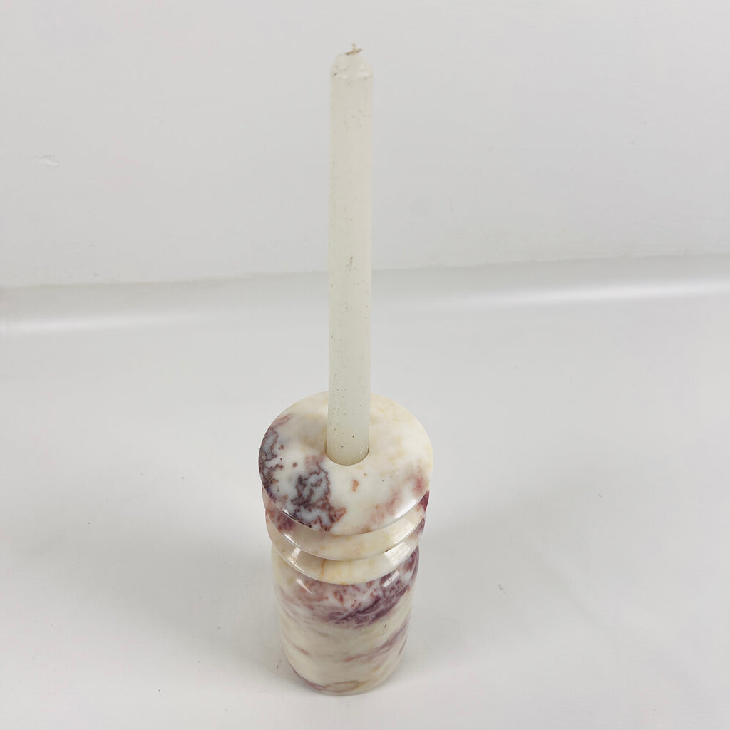 Multi-Colored Ringed Neck Candle Stand