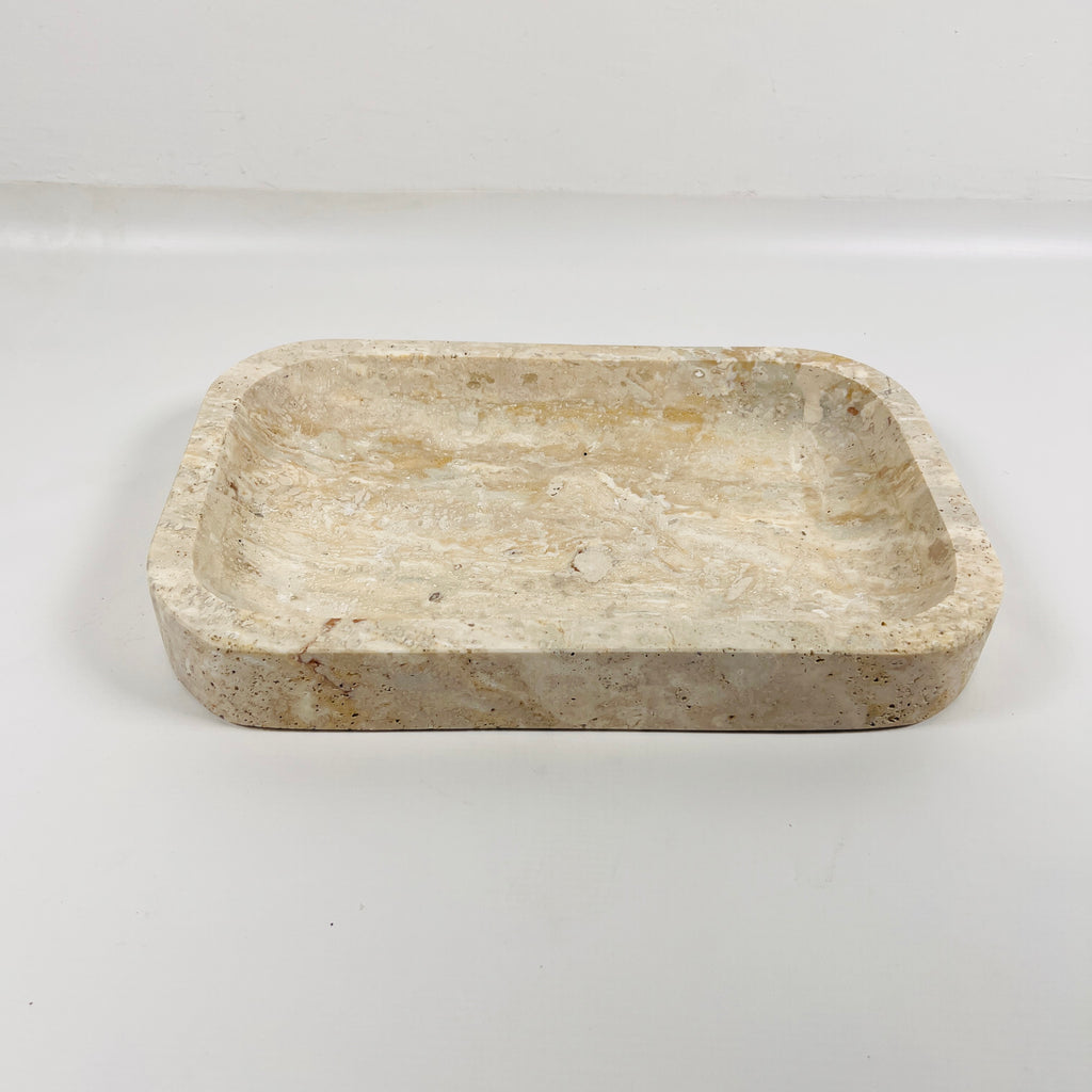 Light Grazed Travertine Tray