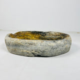 Golden Brushed River Stone Bowl