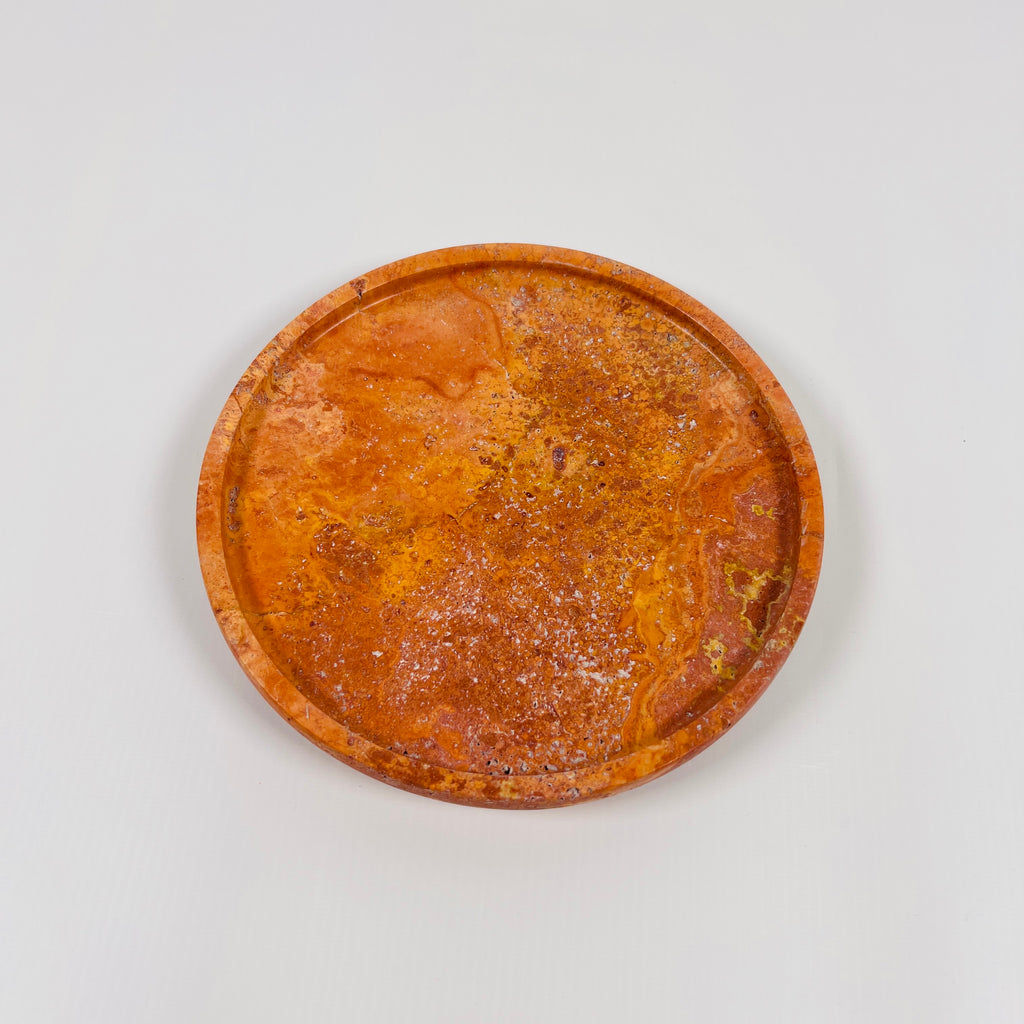 Red Travertine Plate