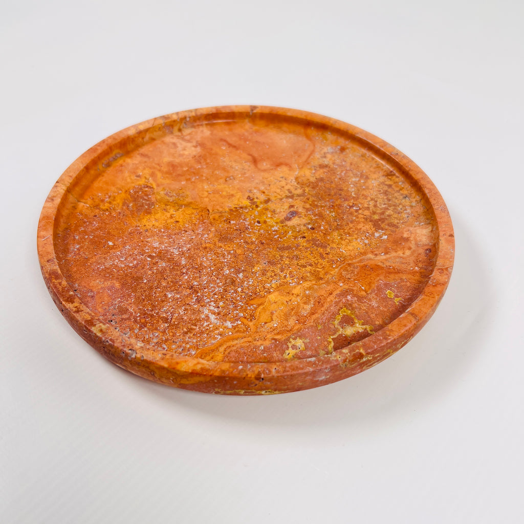 Red Travertine Plate