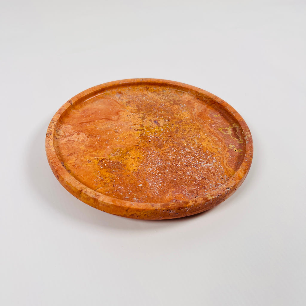 Red Travertine Plate