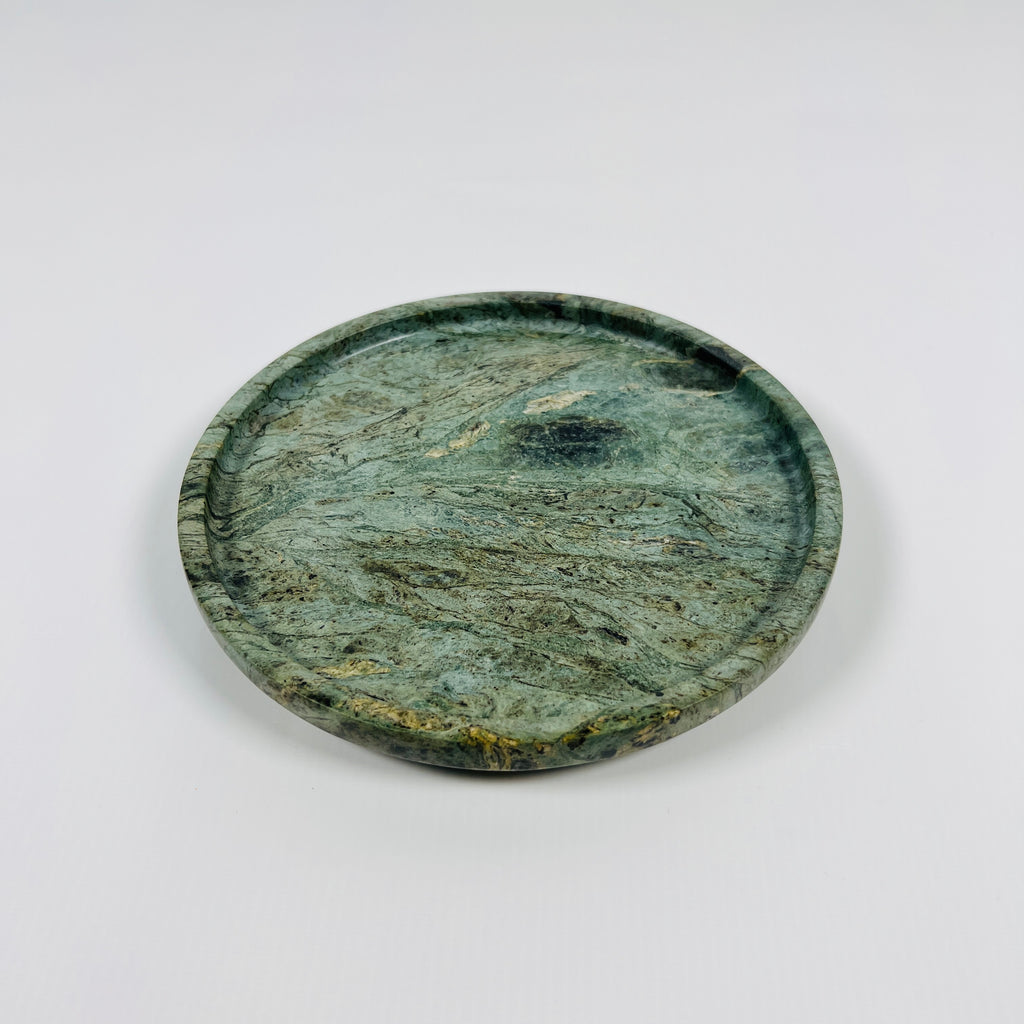 Green Wave Marble Plate