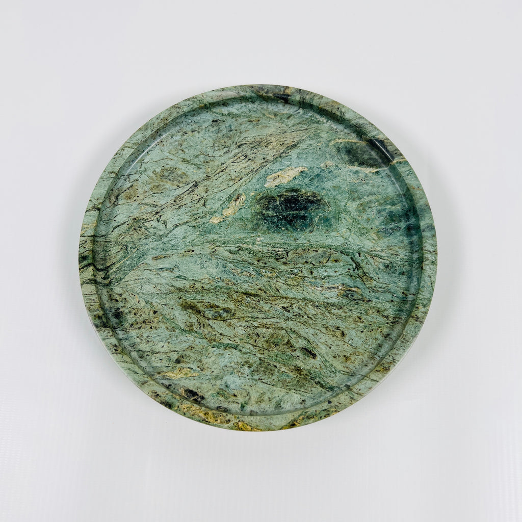 Green Wave Marble Plate