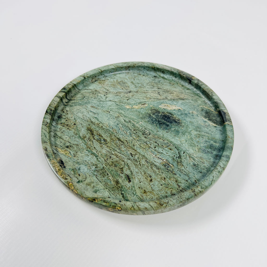 Green Wave Marble Plate