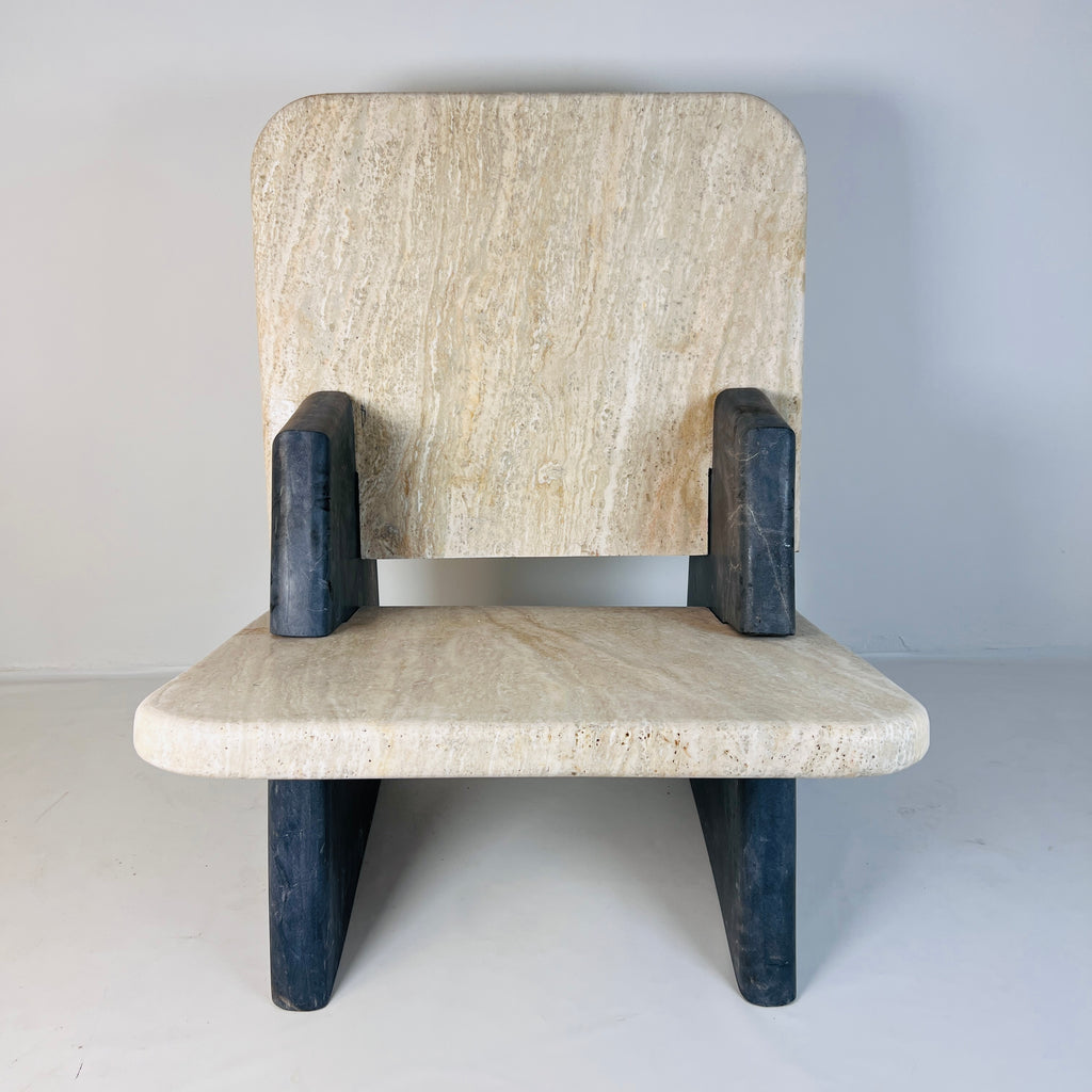 Travertine Throne Chair