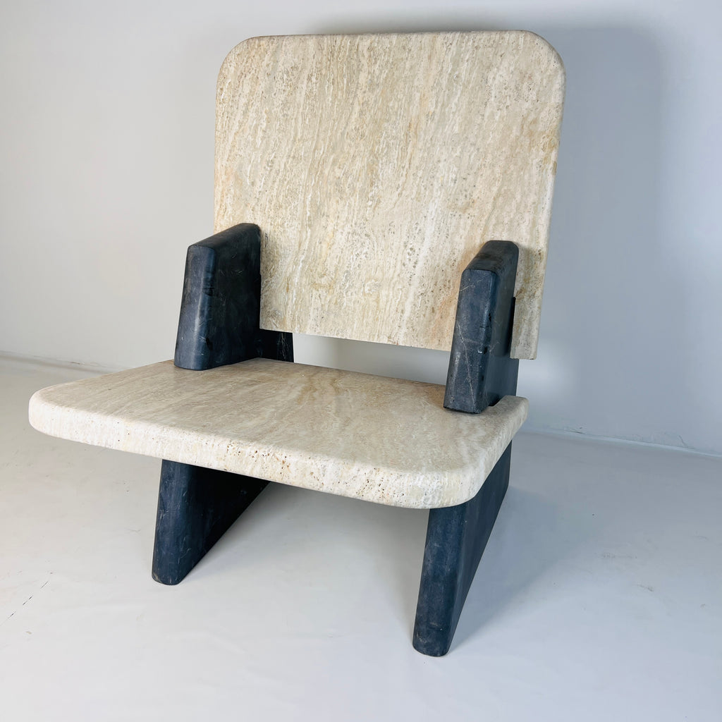 Travertine Throne Chair