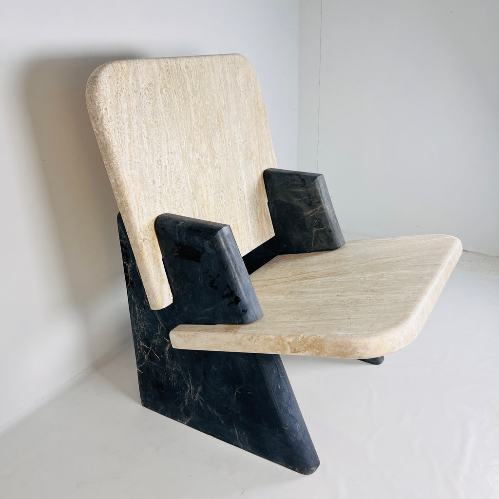 Travertine Throne Chair