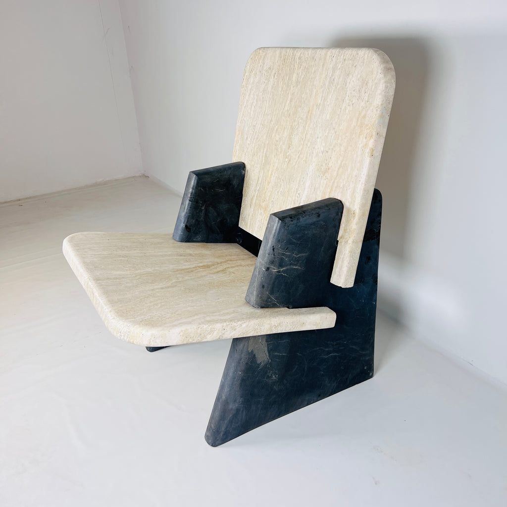 Travertine Throne Chair