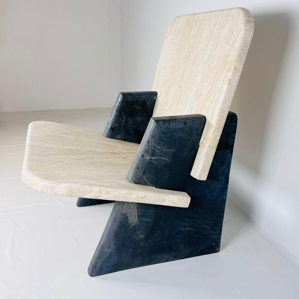 Travertine Throne Chair