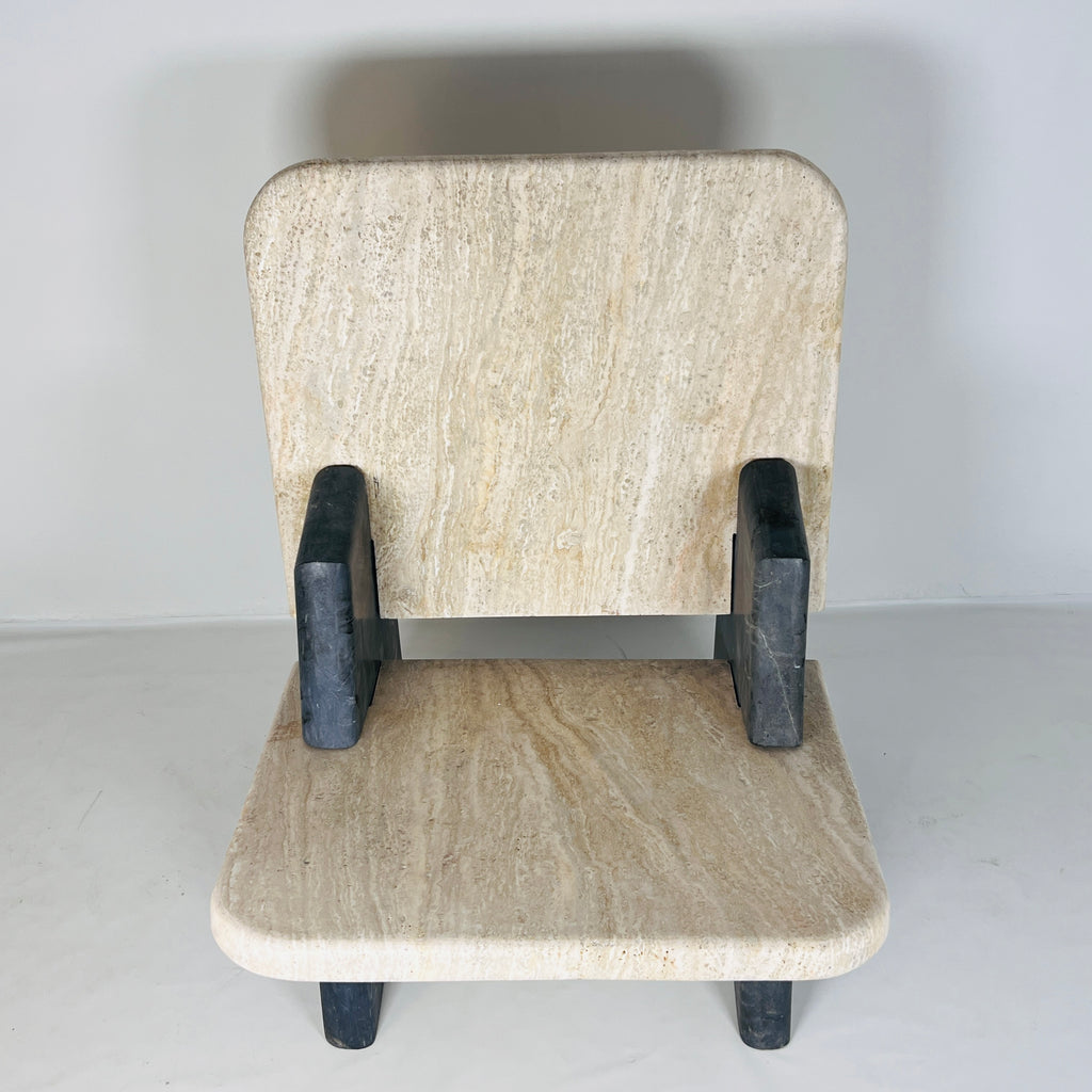 Travertine Throne Chair