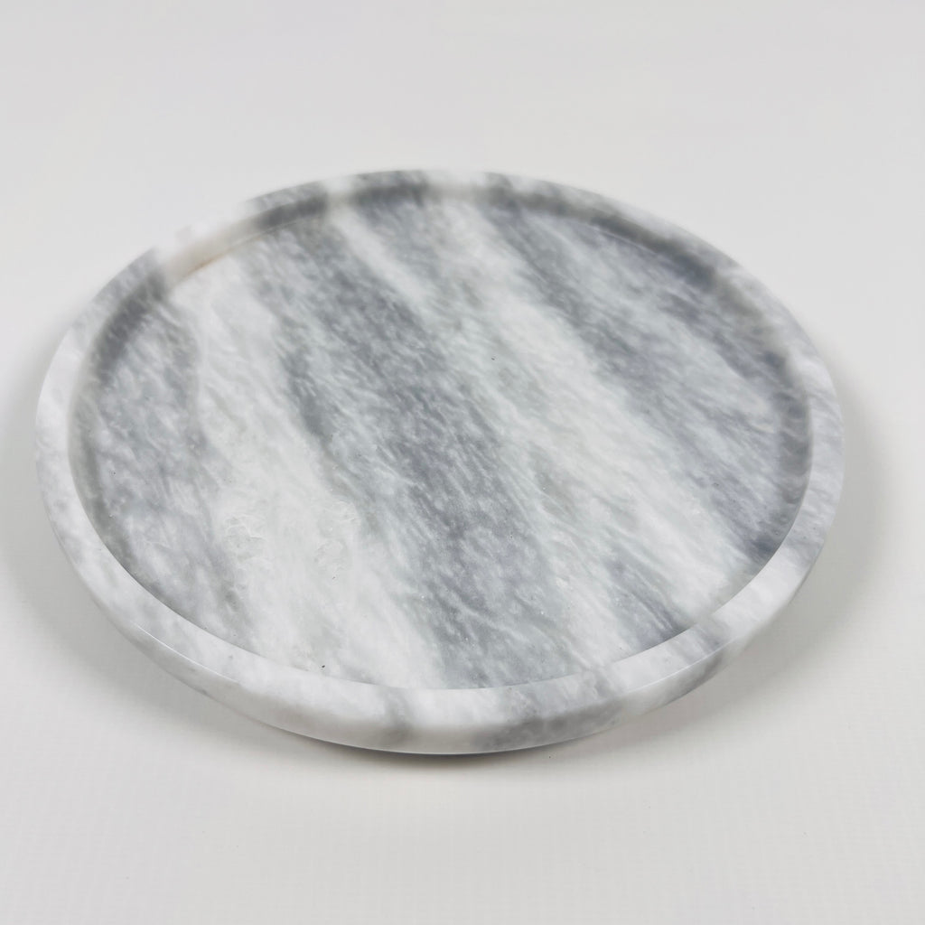 Grey Streaked Marble Plate