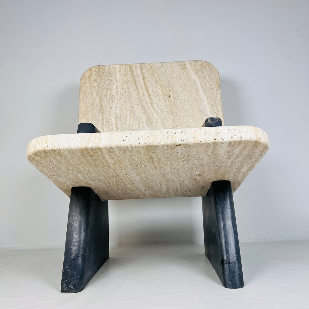 Travertine Throne Chair