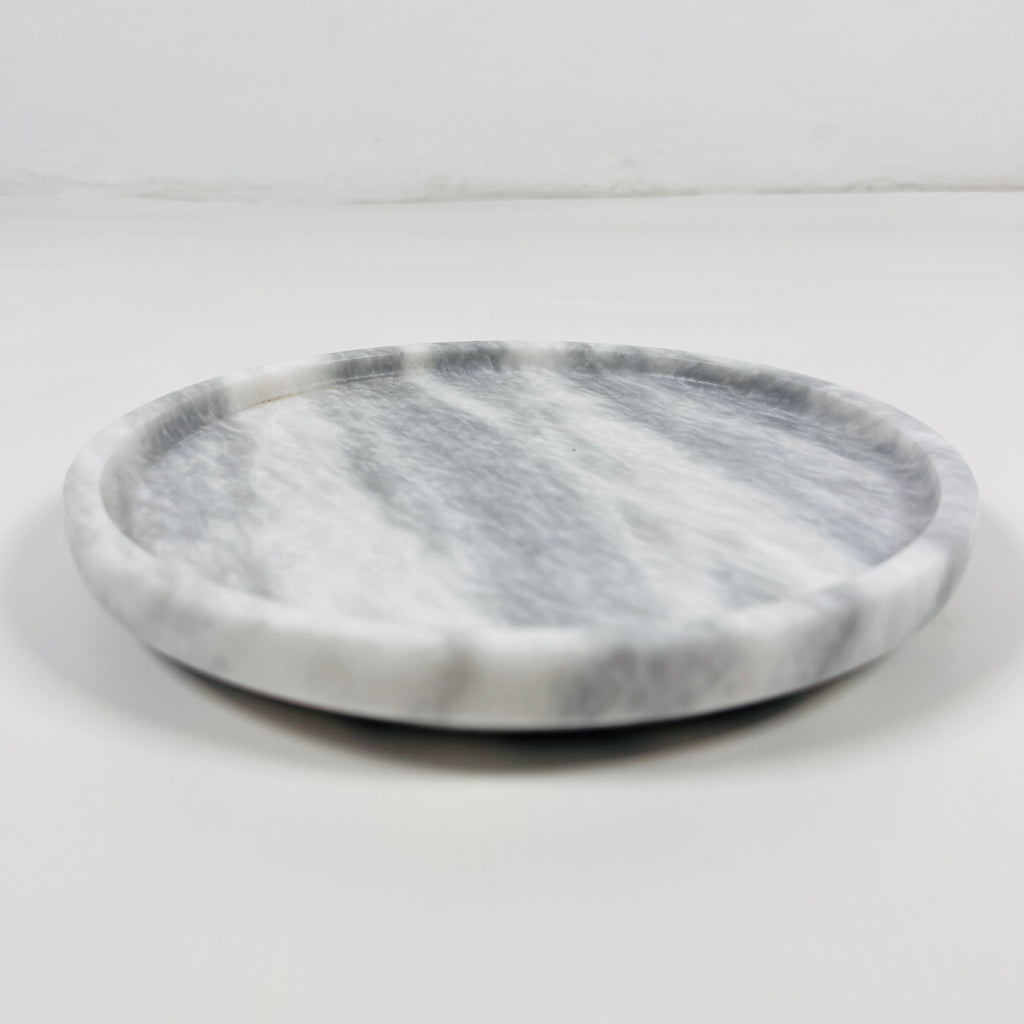 Grey Streaked Marble Plate