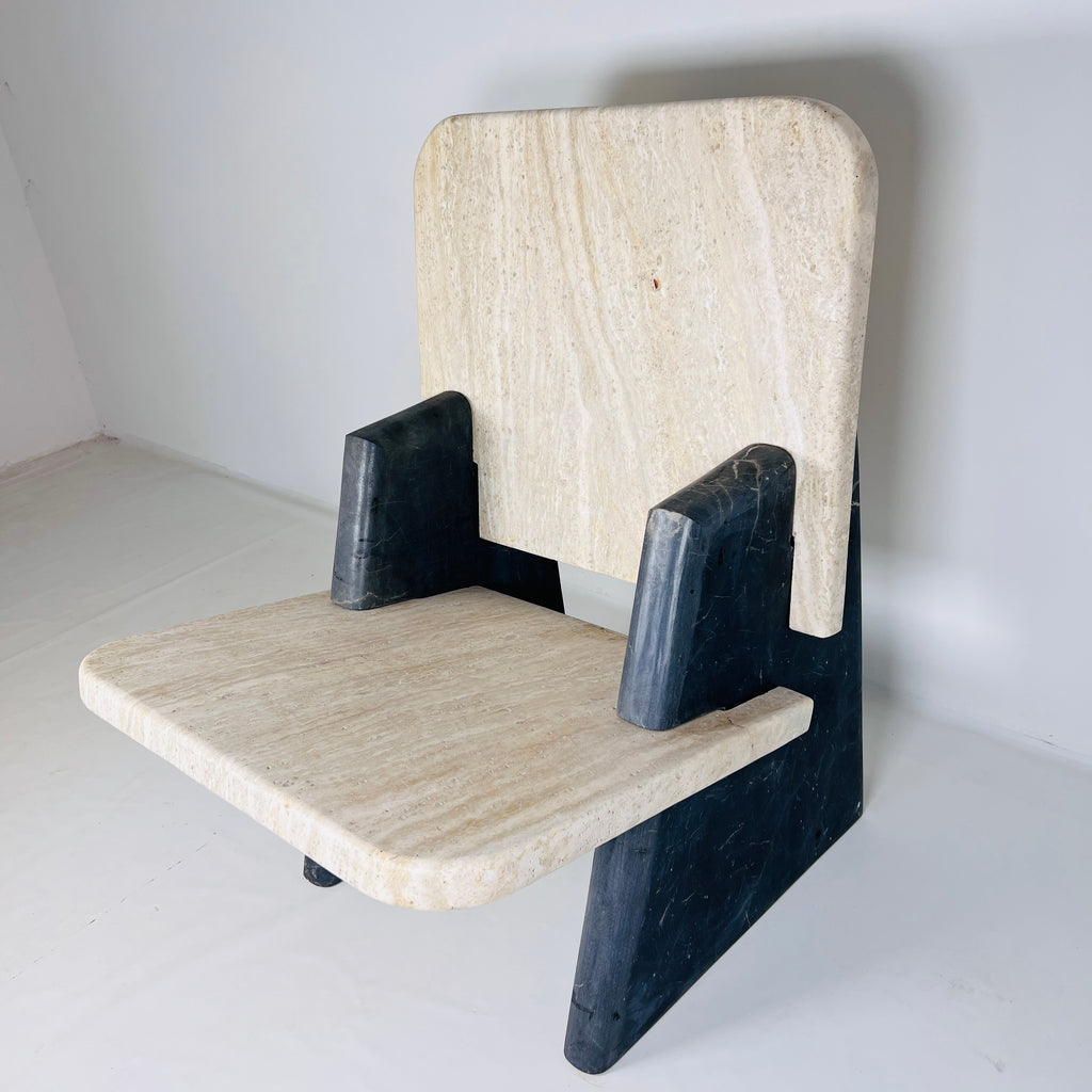 Travertine Throne Chair