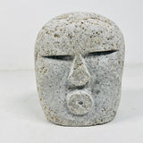 White Splashed Head Decor Item