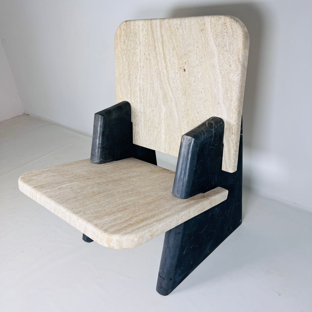 Travertine Throne Chair