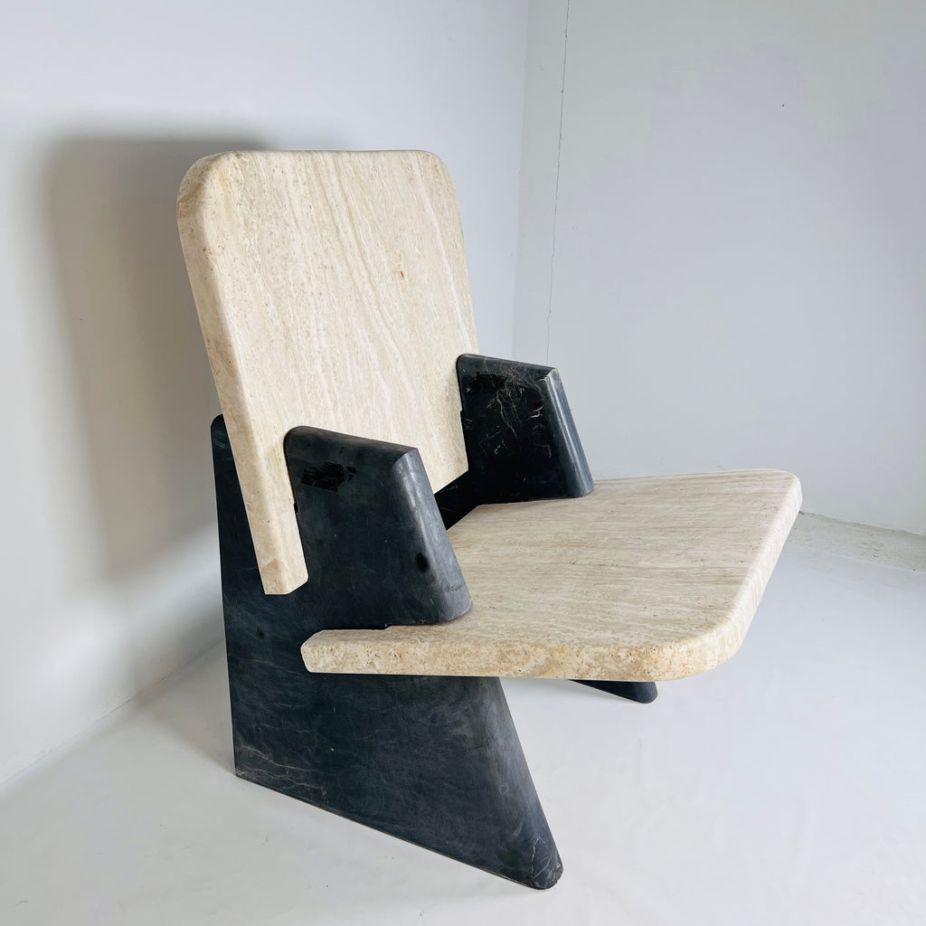 Travertine Throne Chair