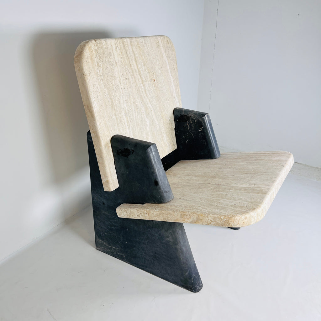 Travertine Throne Chair