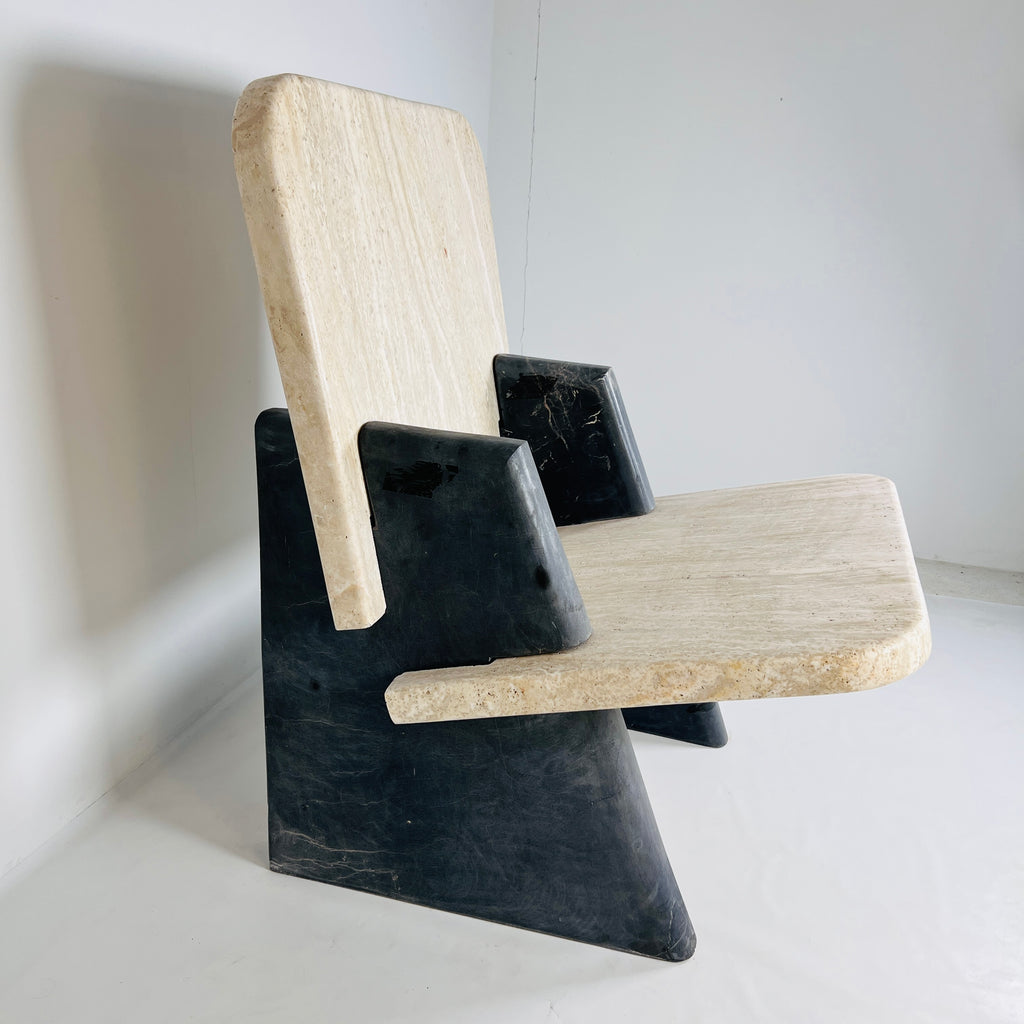 Travertine Throne Chair