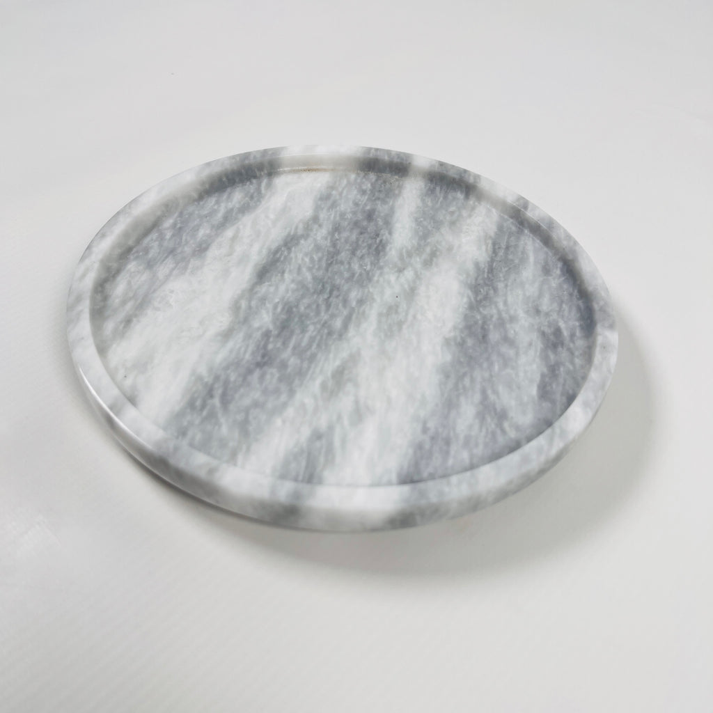 Grey Streaked Marble Plate