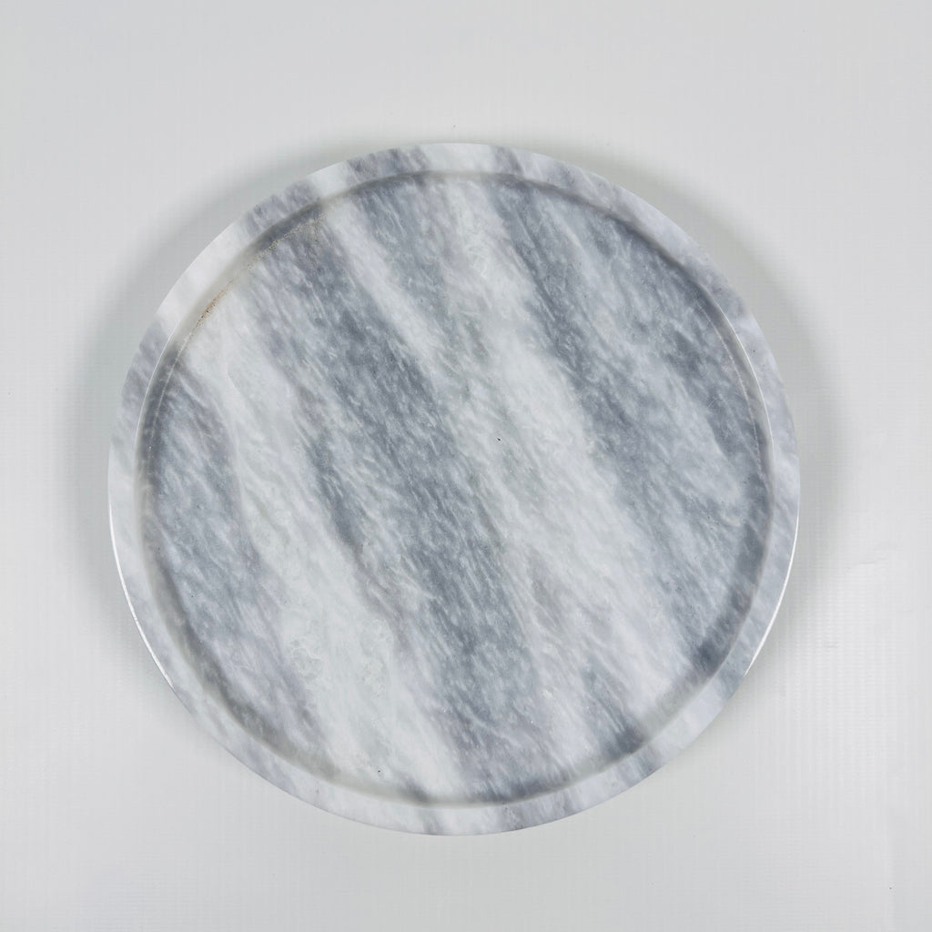 Grey Streaked Marble Plate