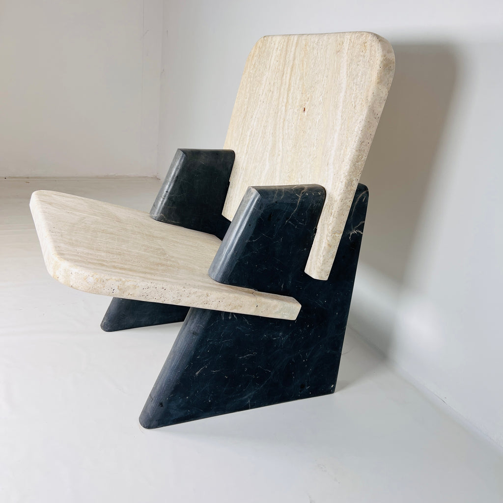 Travertine Throne Chair