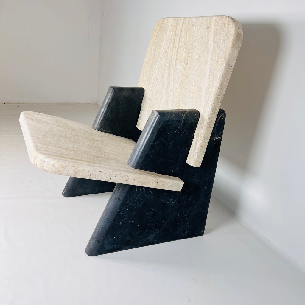 Travertine Throne Chair